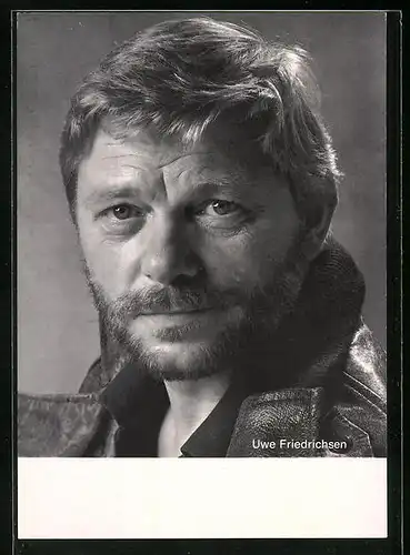 AK Schauspieler Uwe Friedrichsen mit Lederjacke