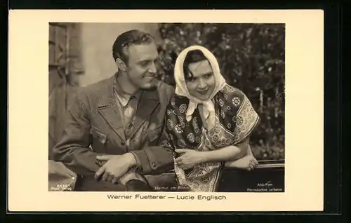 AK Schauspieler Werner Fuetterer und Lucie Englisch in einer Filmszene