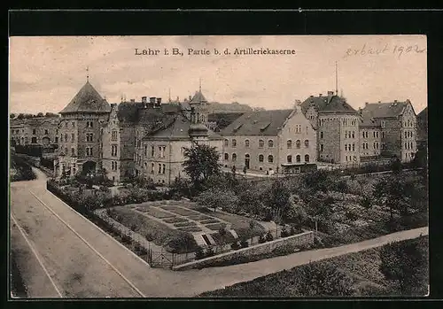 AK Lahr i. B., Partie b. d. Artilleriekaserne