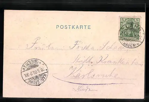 AK Lahr, Eingang zu den Kasernen des VIII. Bad. Inf.-Regts. Nr. 169