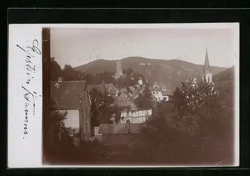 Foto-AK Eppstein, Teilansicht mit Kirche 1914