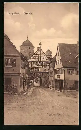 AK Langenburg, Blick Richtung Stadtthor