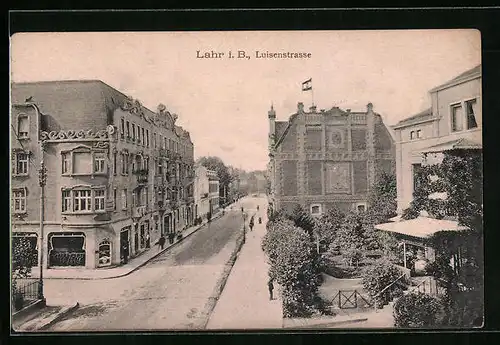 AK Lahr i. B., Blick in die Luisenstrasse