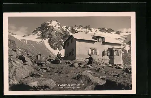 AK Tübingerhütte, Berghütte mit Blick gegen Plattenspitze