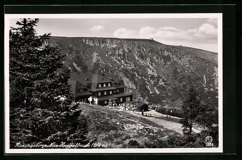 AK Hampelbaude, Berghütte in Teilansicht