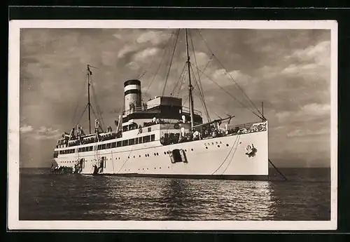 AK Passagierschiff Cobra auf hoher See