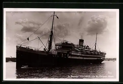 AK Passagierschiff Foucauld den Hafen verlassend