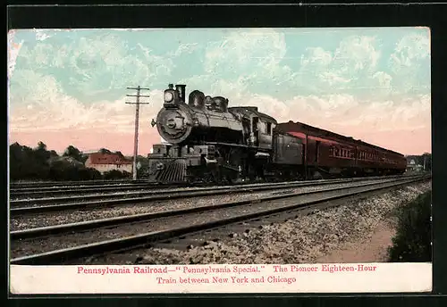 AK Pennsylvania Railroad, The Pioneer Eighteen-Hour Train between New York and Chicago