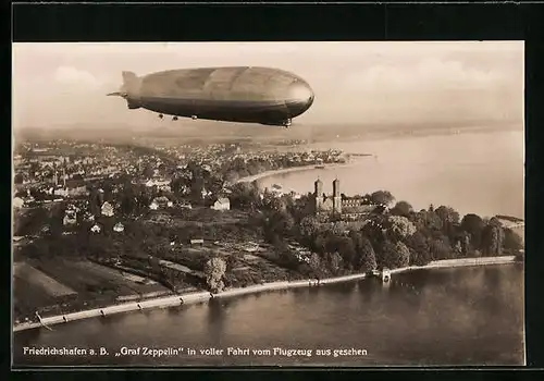 AK Friedrichshafen /Bodensee, Fliegeraufnahme vom LZ127 Graf Zeppelin