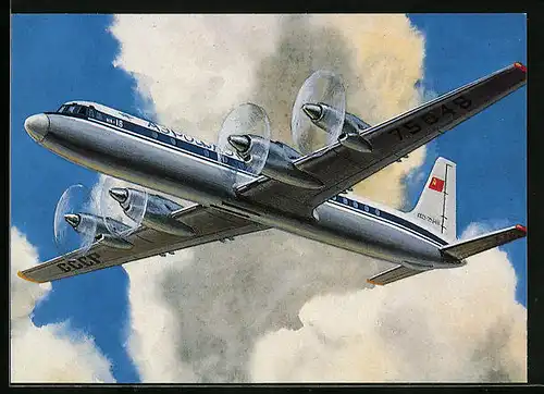 AK Propellerverkehrsflugzeug Iljuschin IL-18