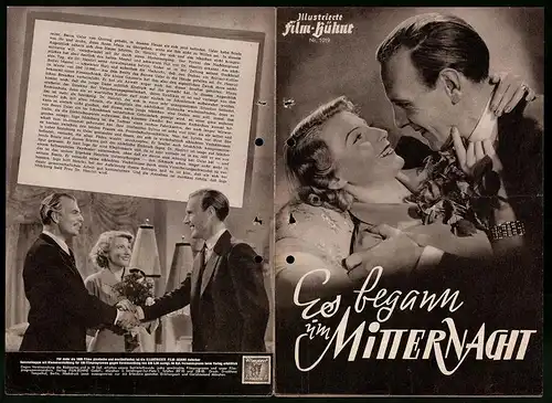 Filmprogramm IFB Nr. 1019, Es begann um Mitternacht, Winnie Markus, Albert Matterstock, Regie: Peter Paul Brauer