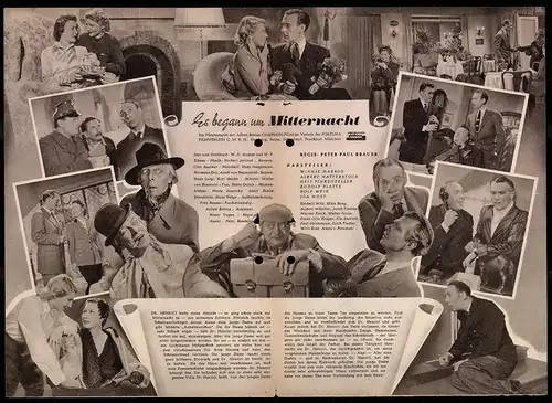 Filmprogramm IFB Nr. 1019, Es begann um Mitternacht, Winnie Markus, Albert Matterstock, Regie: Peter Paul Brauer