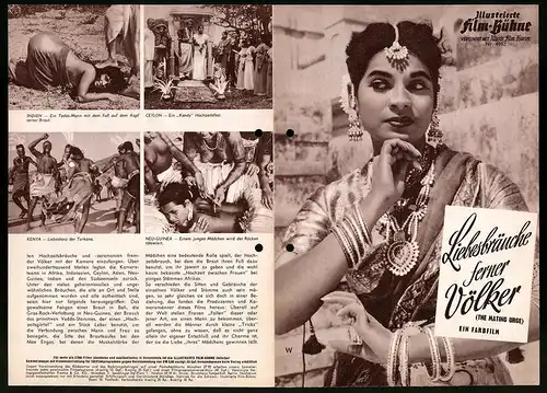 Filmprogramm IFB Nr. 4983, Liebesbräuche ferner Völker, Dokumentation, Regie: Richard F. Morean