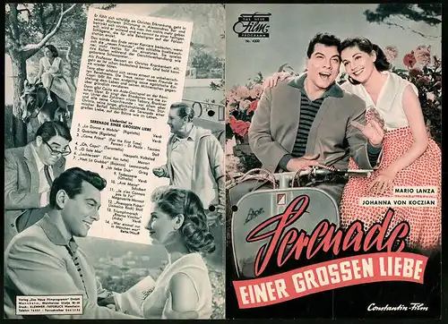 Filmprogramm DNF Nr. 4300, Serenade einer grossen Liebe, Mario Lanza, Johanna v. Koczian, Regie: Rudi Maté