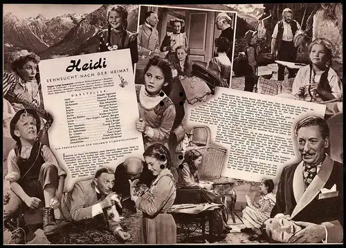 Filmprogramm IFB Nr. 1807, Heidi, Elsbeth Sigmund, Heinrich Gretler, Regie: Luigi Comencini