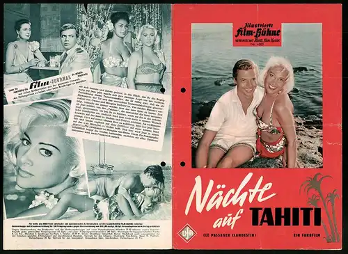 Filmprogramm IFB Nr. 4300, Nächte auf Tahiti, Martine Carol, Karlheinz Böhm, Serge Reggiani, Regie: Ralph Habib