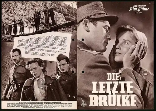 Filmprogramm IFB Nr. 2268, Die letzte Brücke, Maria Schell, Bernhard Wicki, Barbara Rütting, Regie: Helmut Käutner