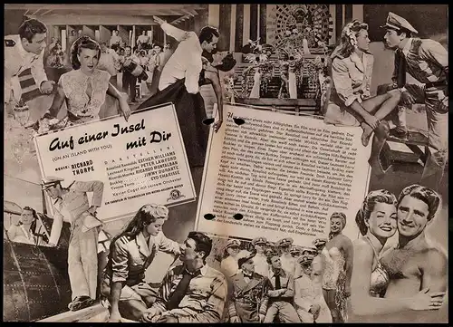 Filmprogramm IFB Nr. 1038, Auf einer Insel mit Dir, Esther Williams, Peter Lawford, Regie: Richard Thorpe