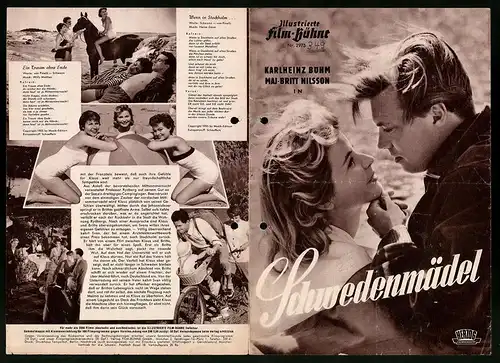 Filmprogramm IFB Nr. 2973, Schwedenmädel, Karlheinz Böhm, Maj-Britt Nilsson, Regie: Thomas Engel