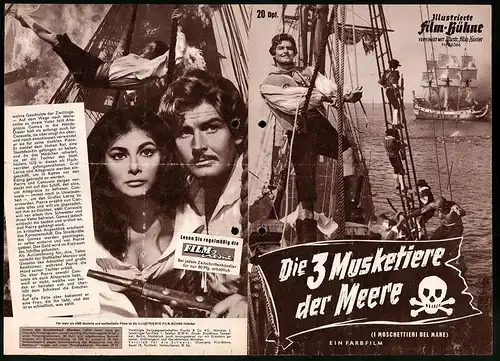 Filmprogramm IFB Nr. 6366, Die drei Musketiere der Meere, Anna Maria Pierangeli, Channing Pollock, Regie: Steno