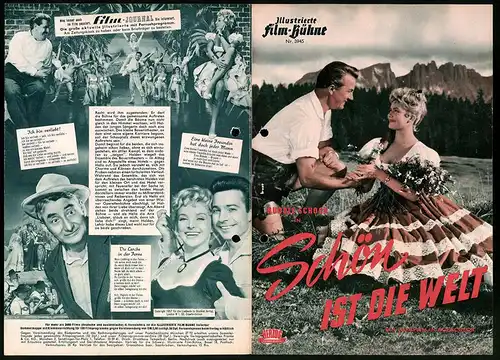 Filmprogramm IFB Nr. 3945, Schön ist die Welt, Rudolf Schock, Renate Holm, Regie: Geza von Bolvary