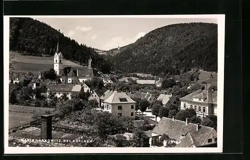 AK Maria Lankowitz bei Köflach, Ortspartie mit Kirche