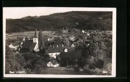 AK Bad Ligist, Ortsansicht aus der Vogelschau