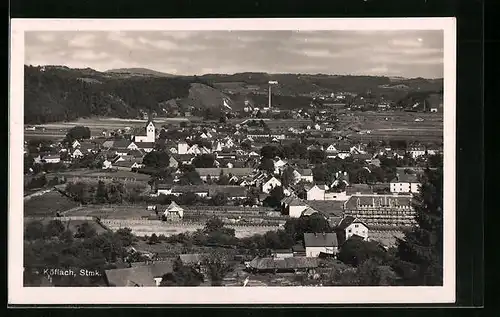 AK Köflach, Gesamtansicht aus der Vogelschau