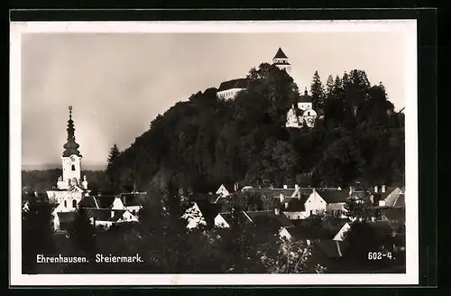 AK Ehrenhausen, Blick auf die Dächer der Stadt