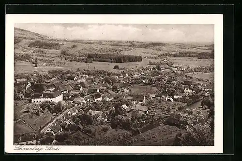 AK Schwanberg, Ortsansicht aus der Vogelschau