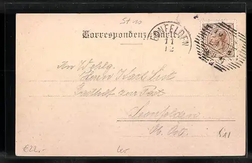 AK Weisenbachel, Ortsansicht mit Hühnernest und Feldstock
