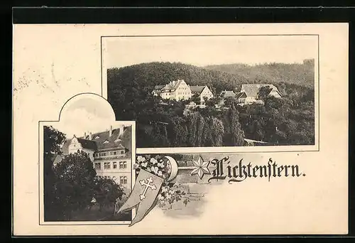 AK Lichtenstern, Teilansicht, Gebäudeansicht
