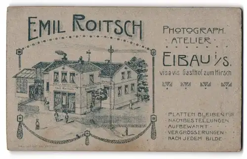 Fotografie Emil Roitsch, Eibau, Ansicht Eibau i. S., Atelier in der Gesamtansicht