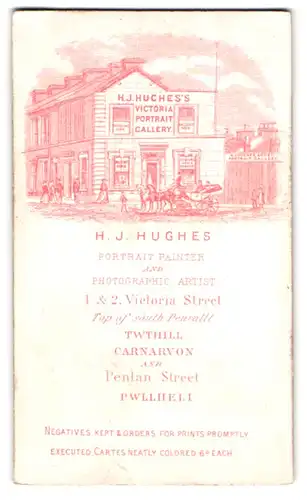 Fotografie H. J. Hughes, Carnarvon, 1 & 2 Victoria Street, Ansicht Carnarvon, Blick auf das Atelier