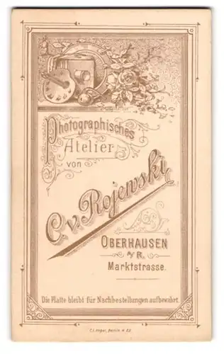 Fotografie C. v. Rojenski, Oberhausen, Marktstrasse, Pinsel, Palette und Wildrose