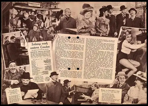 Filmprogramm IFB Nr. 4367, Solang noch untern Linden, Rene Kollo, Marguerite Kollo, Regie: Willi Kollo