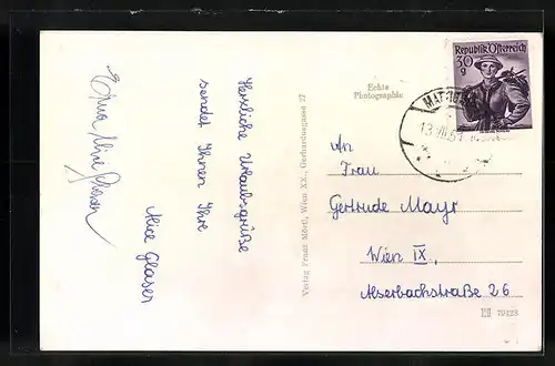 AK Mattighof, Strassenpartie mit Geschäften