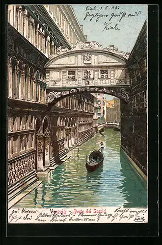 AK Venezia, Ponte dei Sospiri, Seufzerbrücke