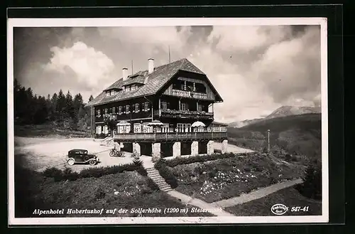 AK Veitsch, Alpenhotel Hubertushof auf der Sollerhöhe