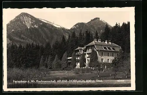 AK Aflenz-Dörflach, Ferienheim der Wr. Kaufmannschaft