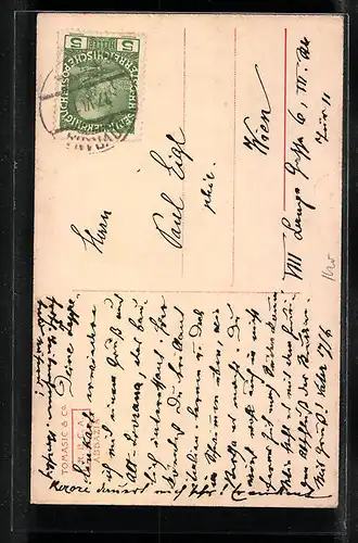 AK Lovrana, Gasse in Altstadt