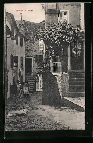 AK Lovrana, Trattoria al Porto, Gasse in Hafennähe