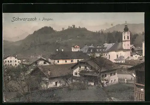 AK Schwarzach /Pongau, Blick ins Dorf