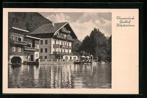 AK Thumersbach, Gasthof Kitzsteinhorn am Wasser