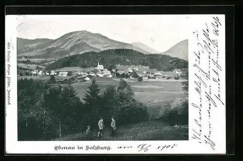 AK Ebenau, Blick zum Ort