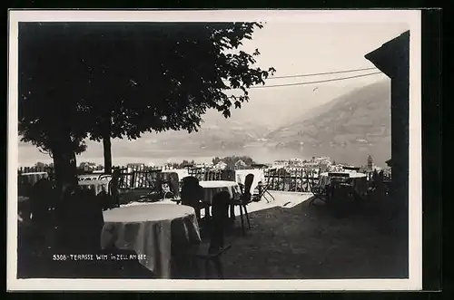 AK Zell am See, Terrasse vom Gasthaus Wimm