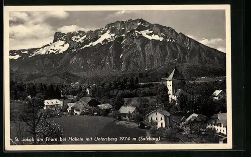 AK St. Jakob am Thurn, Ortschaft mit Untersberg