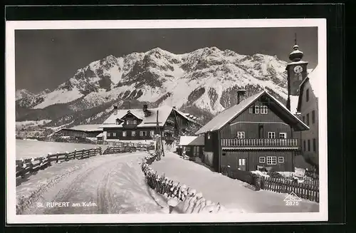 AK St. Rupert am Kulm, Ort und Berge eingeschneit