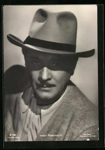 AK Schauspieler Iwan Petrovich mit Schnurrbart