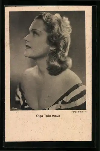 AK Schauspielerin Olga Tschechowa mit gewelltem Haar